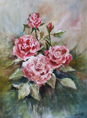 Roses in watercolor
