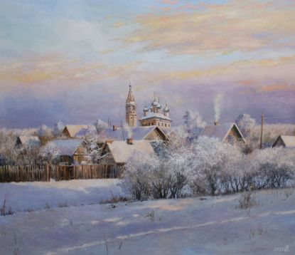 Winter morning in the village