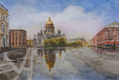 Petersburg. View of St. Isaac's Cathedral