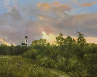 In the evening sky